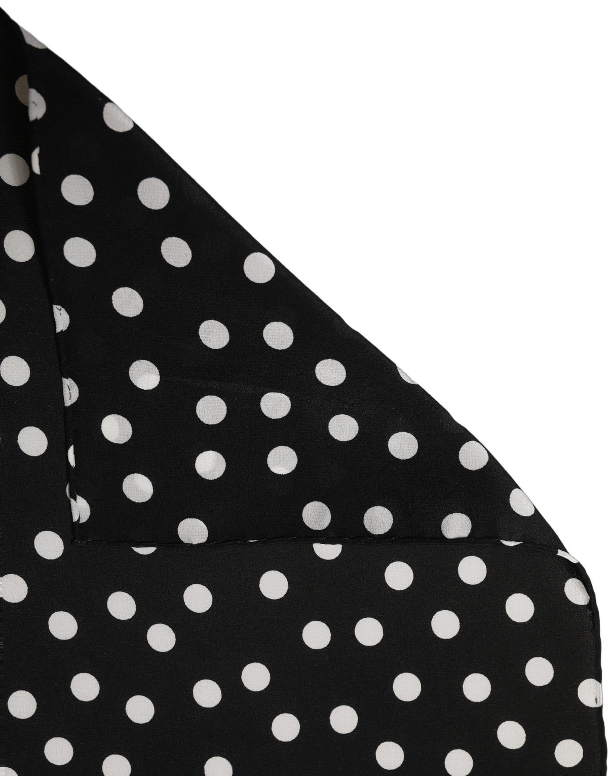 Dolce & Gabbana Black White Polka Dot Square Foulard Scarf