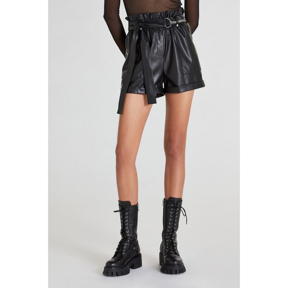 Patrizia Pepe Black Polyethylene Short And Mini Shorts