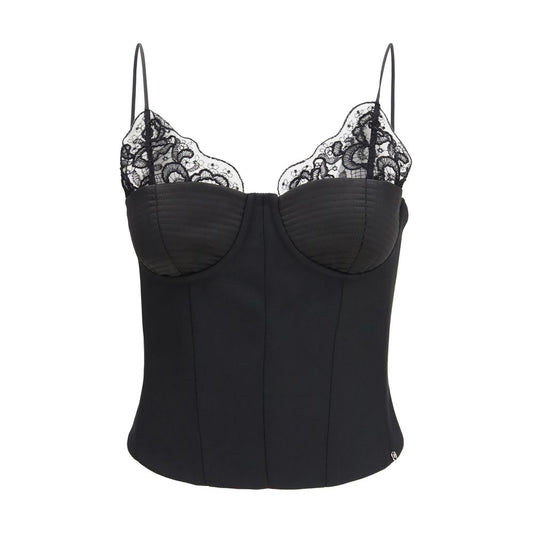 Nissa Black Polyester Shirt