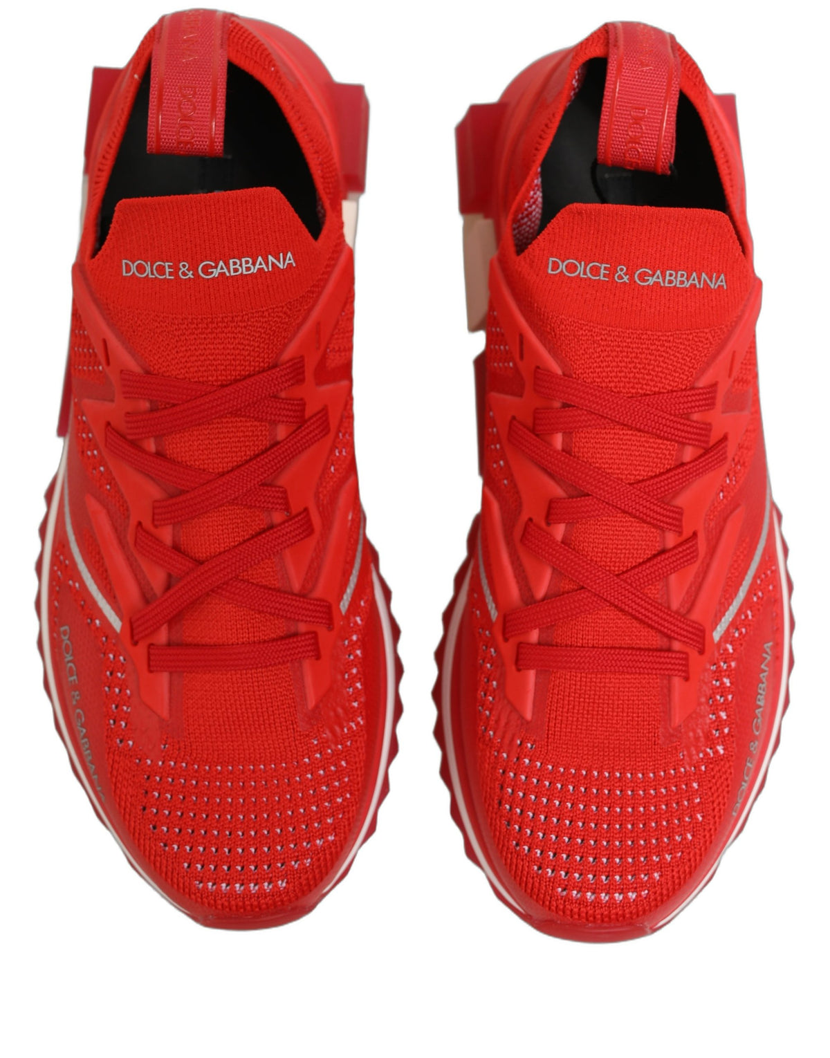Dolce & Gabbana Red SORRENTO Sport Stretch Men Sneakers Shoes