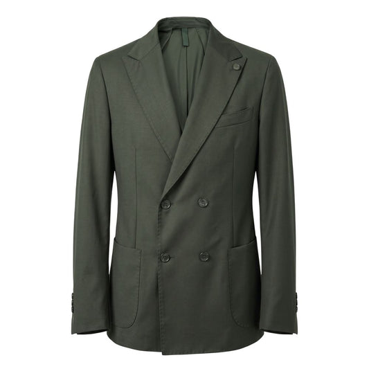 Roberto Pepe Luxury Green Wool Men Jacket