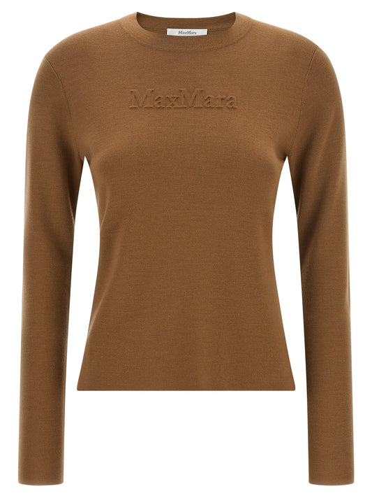 Max Mara Beige Virgin Wool Cardigan