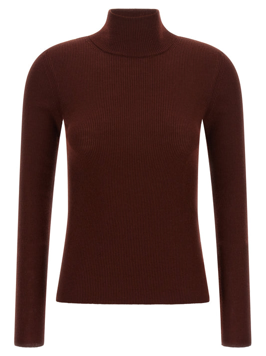 Max Mara Bordeaux Virgin Wool Cardigan