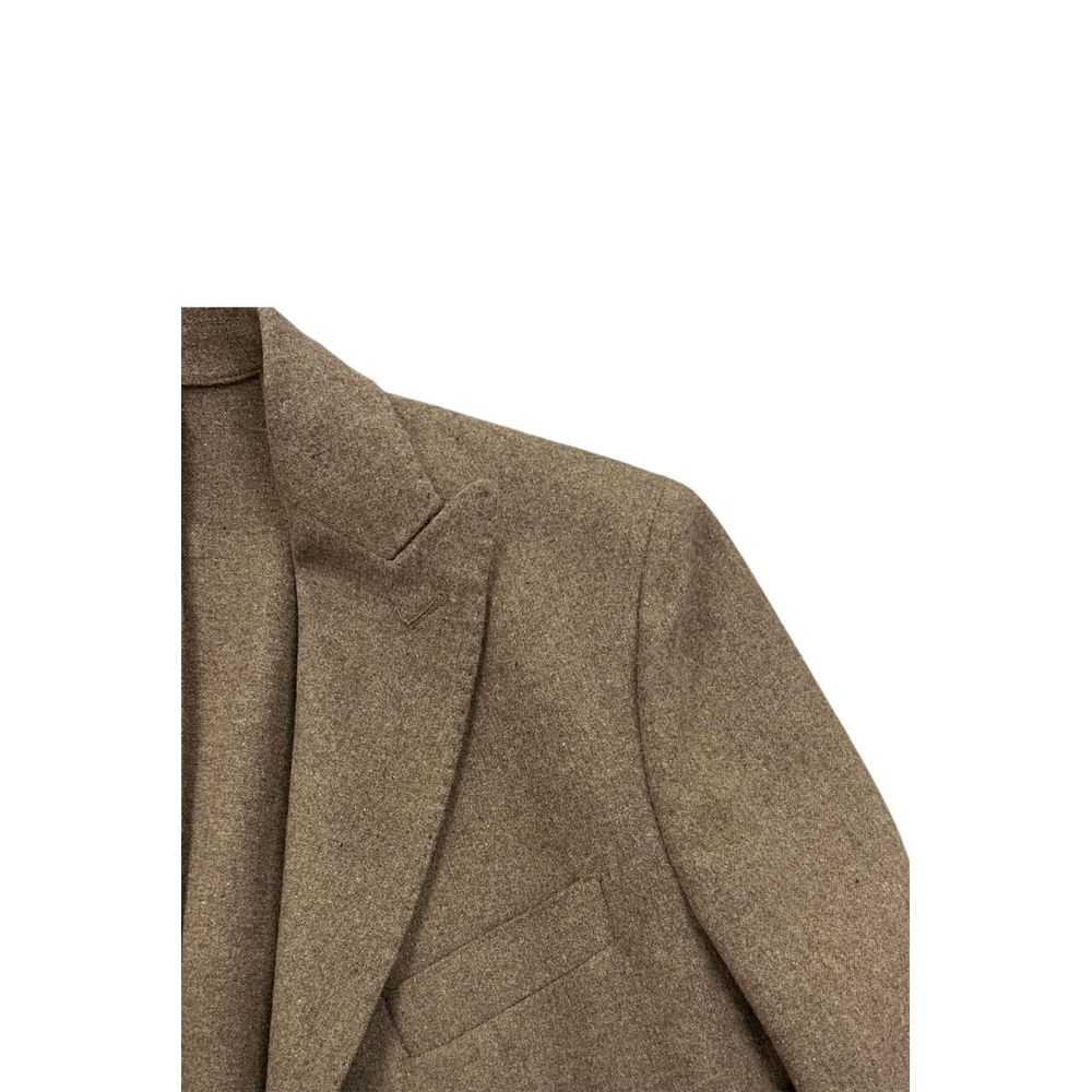 Roberto Pepe Luxury Grey Wool Men Jacket