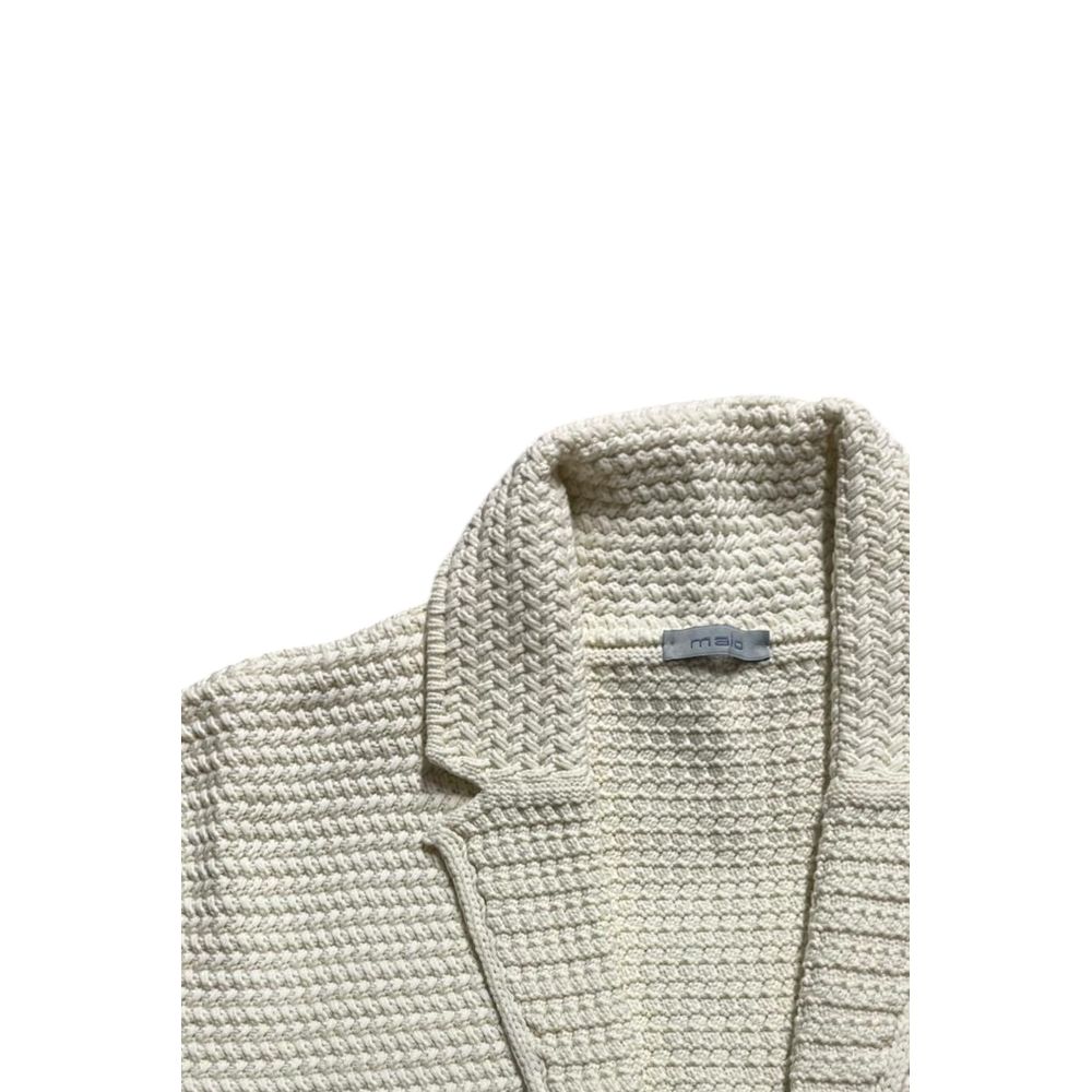 Malo White Cotton Men's Cardigan