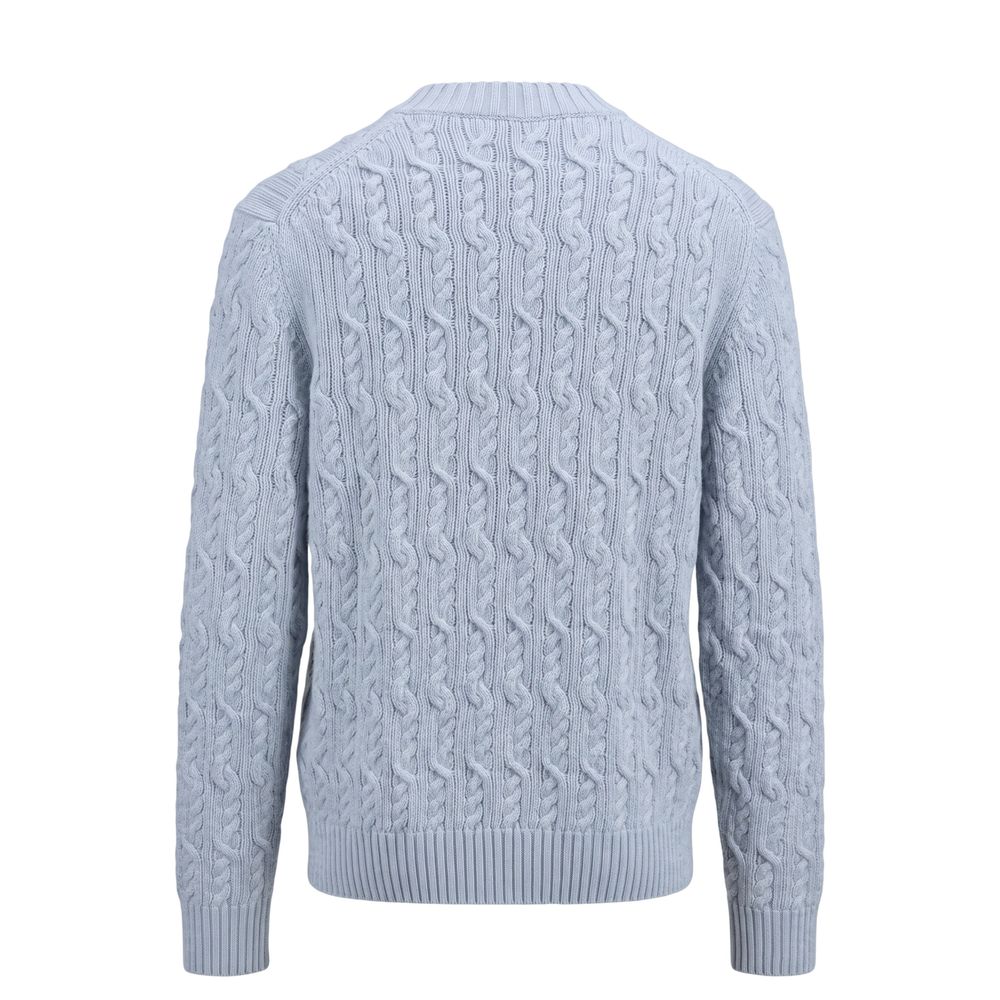 Malo Light Blue Wool Men Sweater