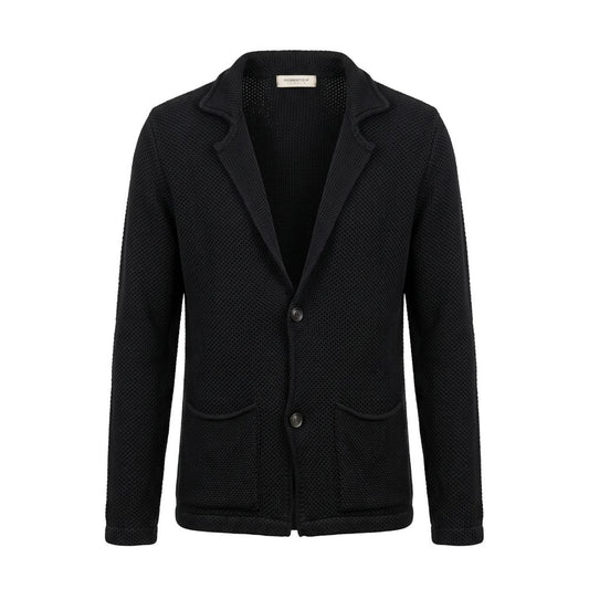 Roberto Pepe Luxury Black Wool Men's Sweater