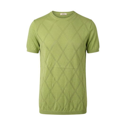 Roberto Pepe Luxury Green Cotton Men Sweater