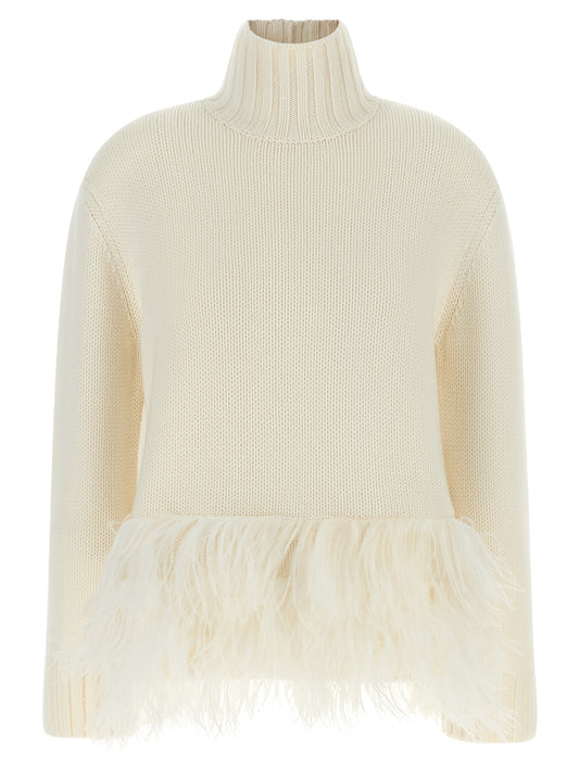 Fabiana Filippi White Virgin Wool Cardigan