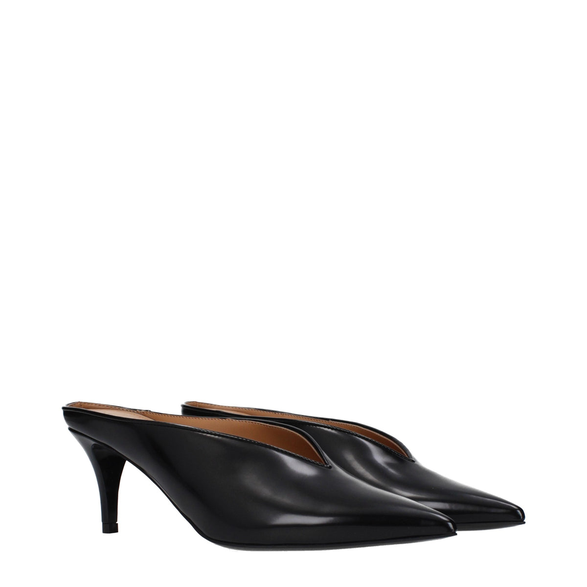 Stella McCartney Black Leather High Heel Pumps