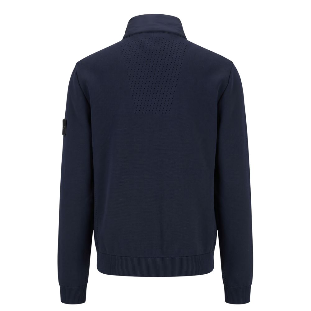 Baldinini Trend Blue Polyester Men Jacket