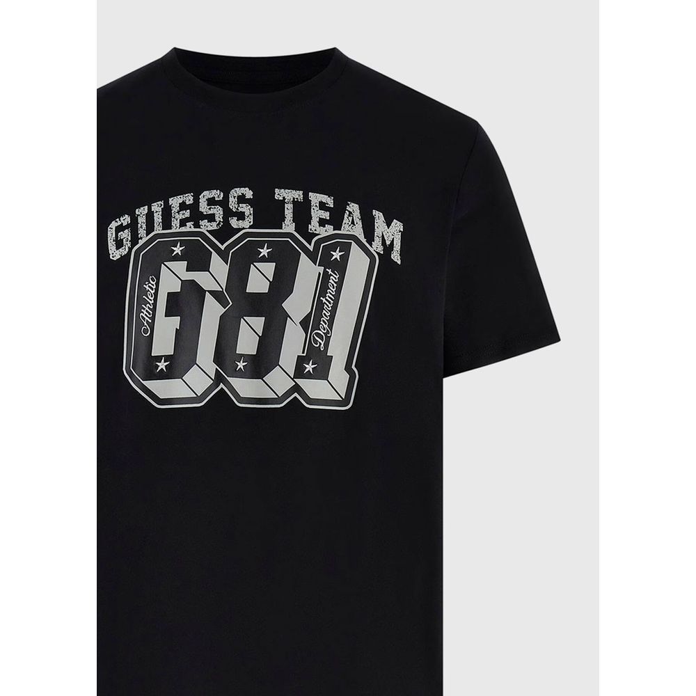 Guess Black Cotton T-Shirt