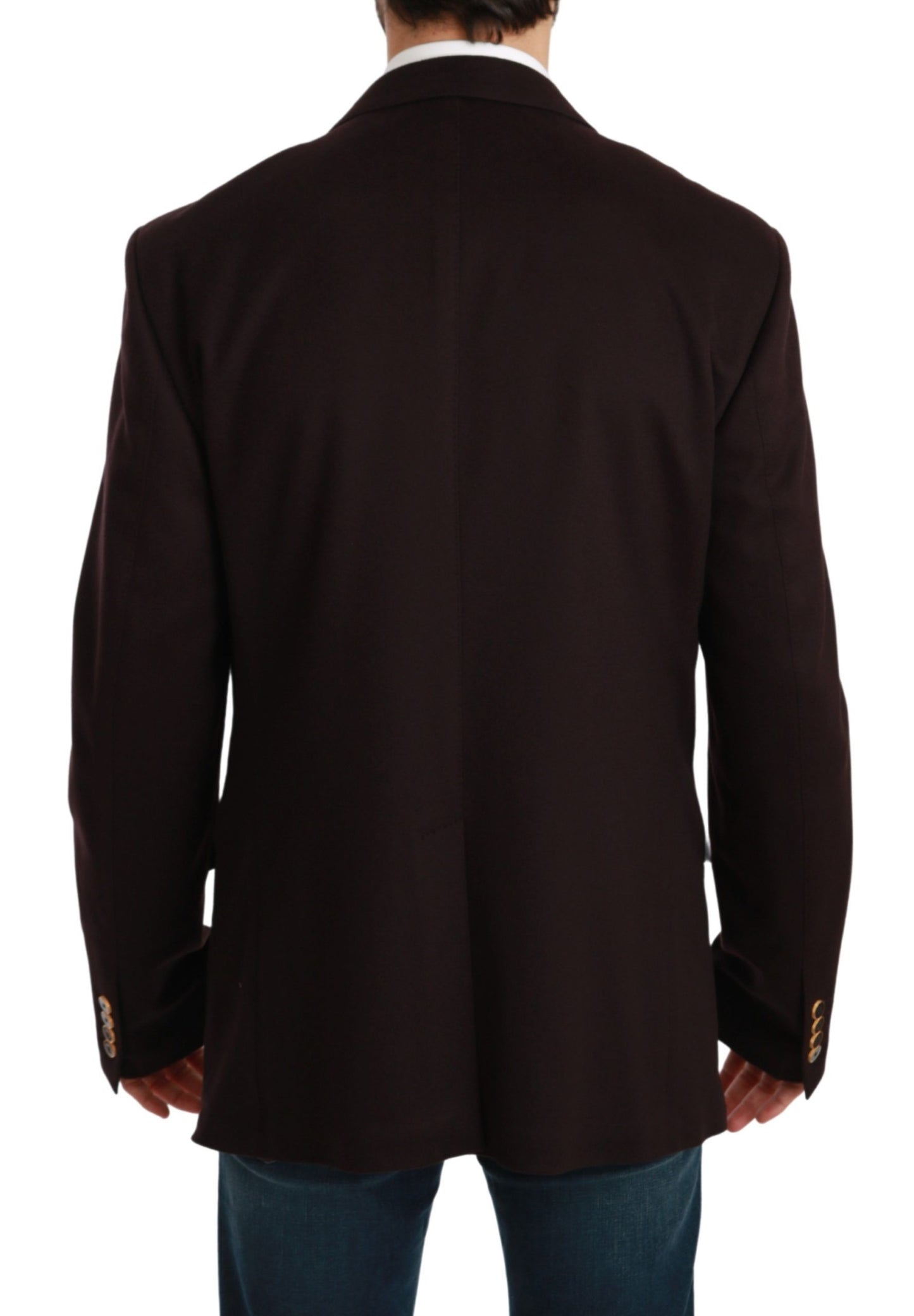 Dolce & Gabbana Elegant Bordeaux Taormina Cashmere Blazer