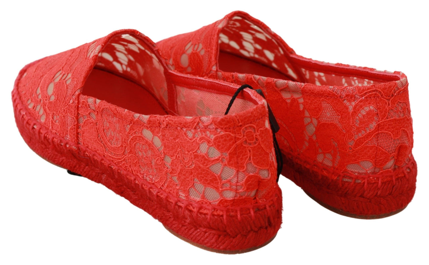 Dolce & Gabbana Red Viscose Espadrilles Flat Shoes