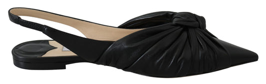 Jimmy Choo Elegant Pointed Toe Leather Flats