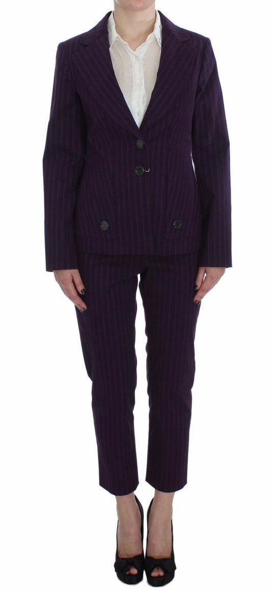 BENCIVENGA Elegant Striped Pant & Blazer Suit