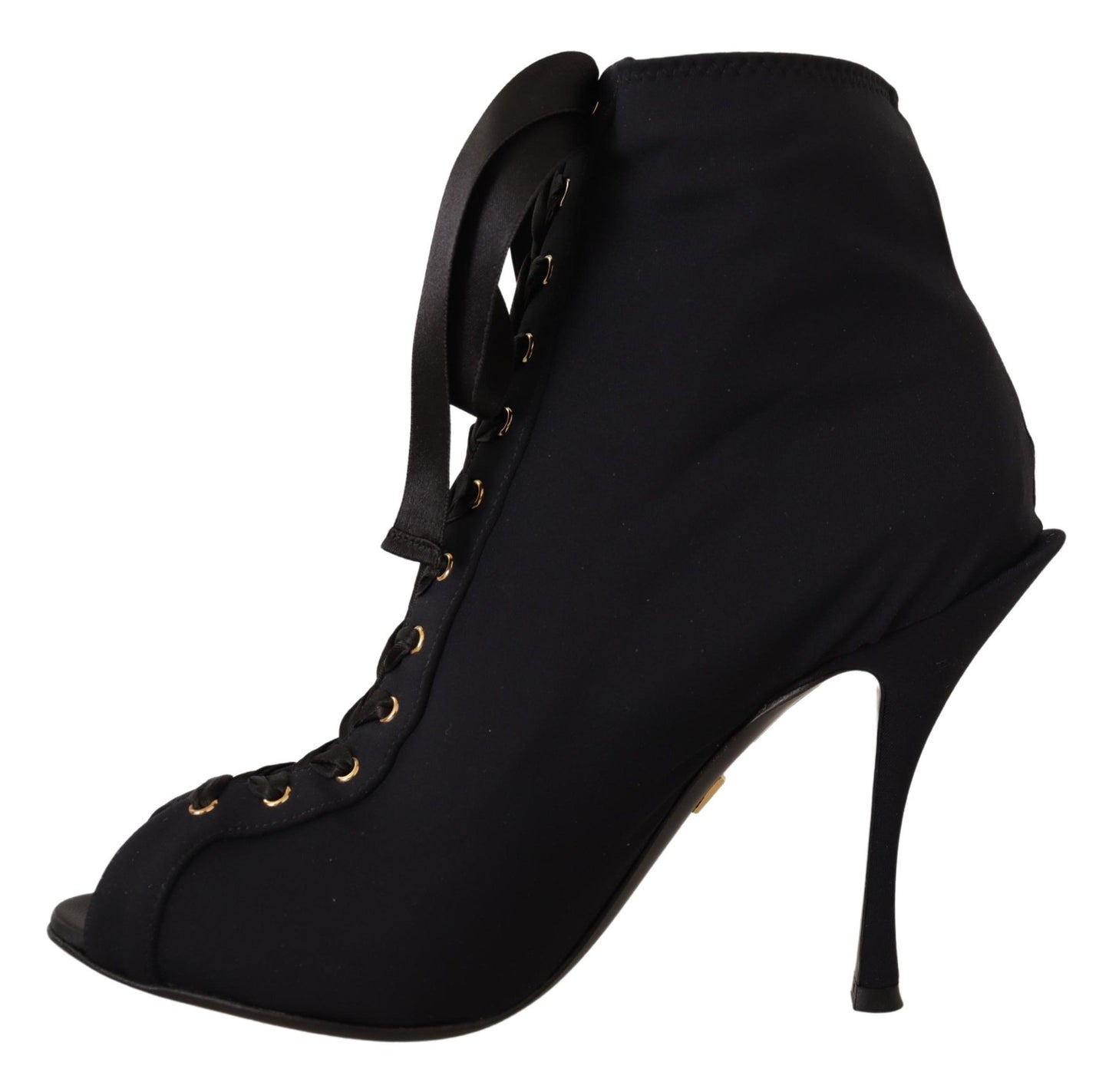 Dolce & Gabbana Elegant Ankle Open Toe Heel Boots