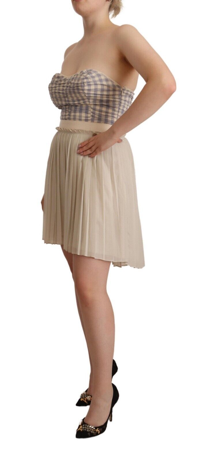 Guess Chic Beige Strapless A-Line Dress