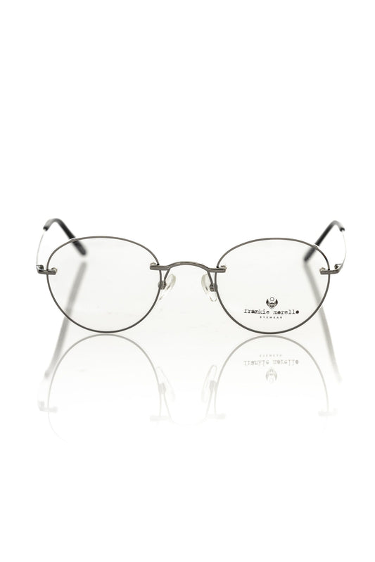 Frankie Morello Gray Metallic Men's Eyeglass Frame