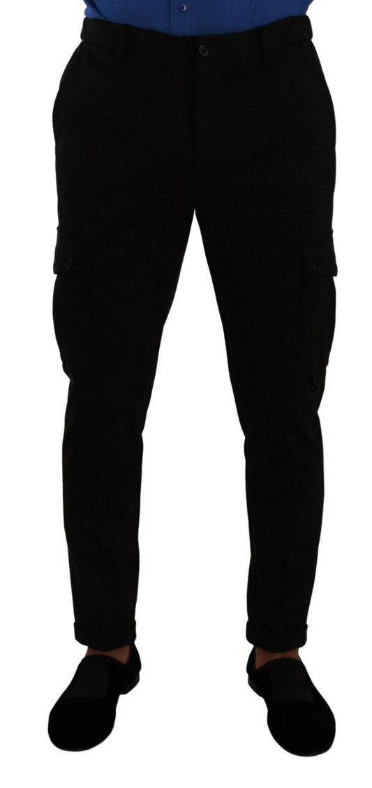 Dolce & Gabbana Elegant Black Slim Fit Cargo Pants