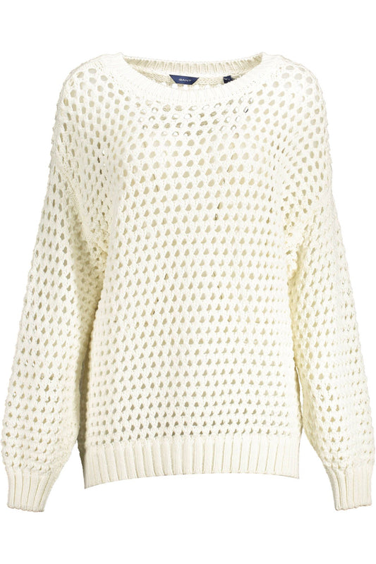 Gant White Cotton Women Sweater