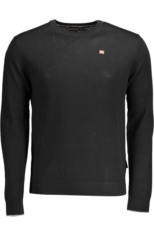 Napapijri Black Wool Men Sweater