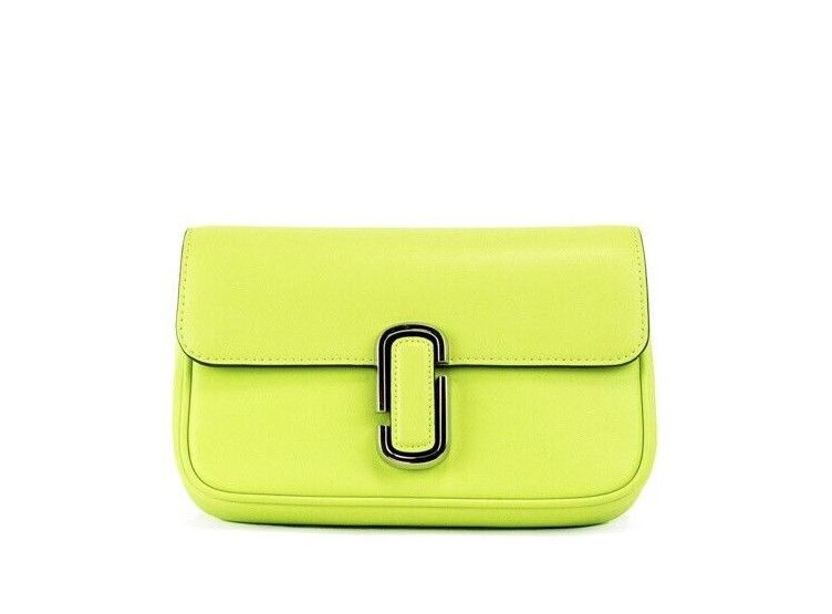 Marc Jacobs The J Marc Green Glow Smooth Leather Shoulder Crossbody Handbag