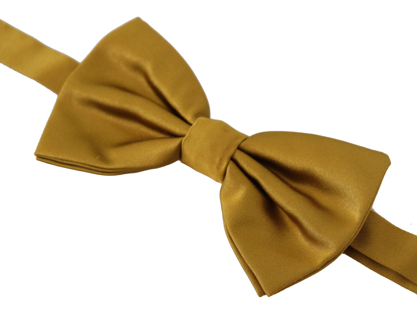 Dolce & Gabbana Elegant Mustard Silk Bow Tie