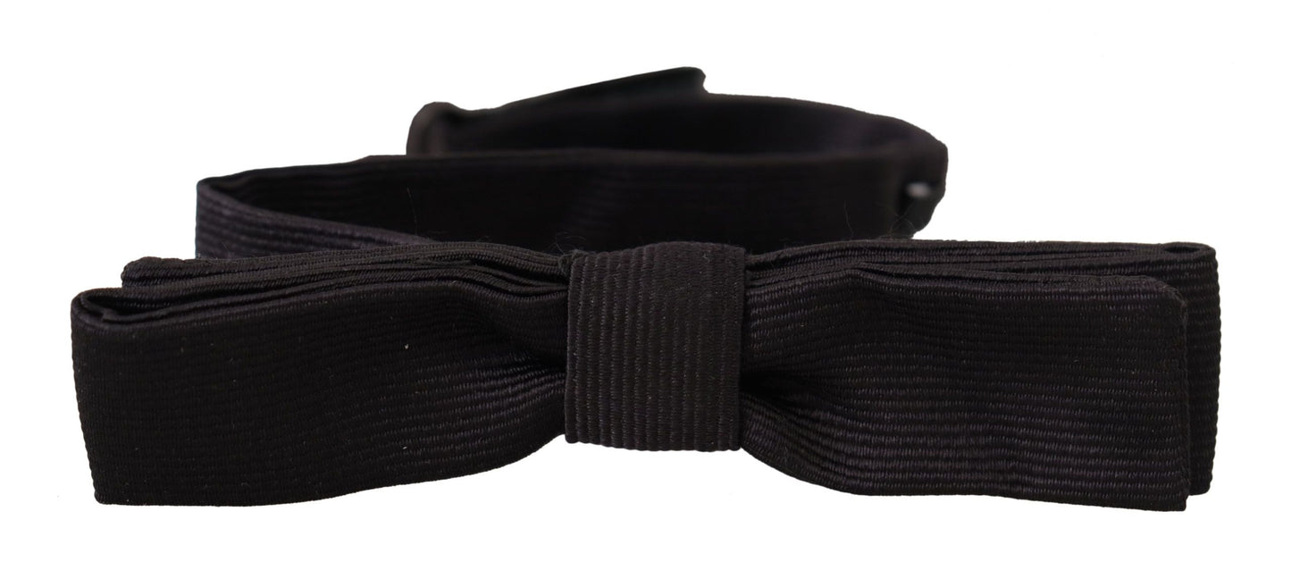 Dolce & Gabbana Elegant Silk Black Bow Tie