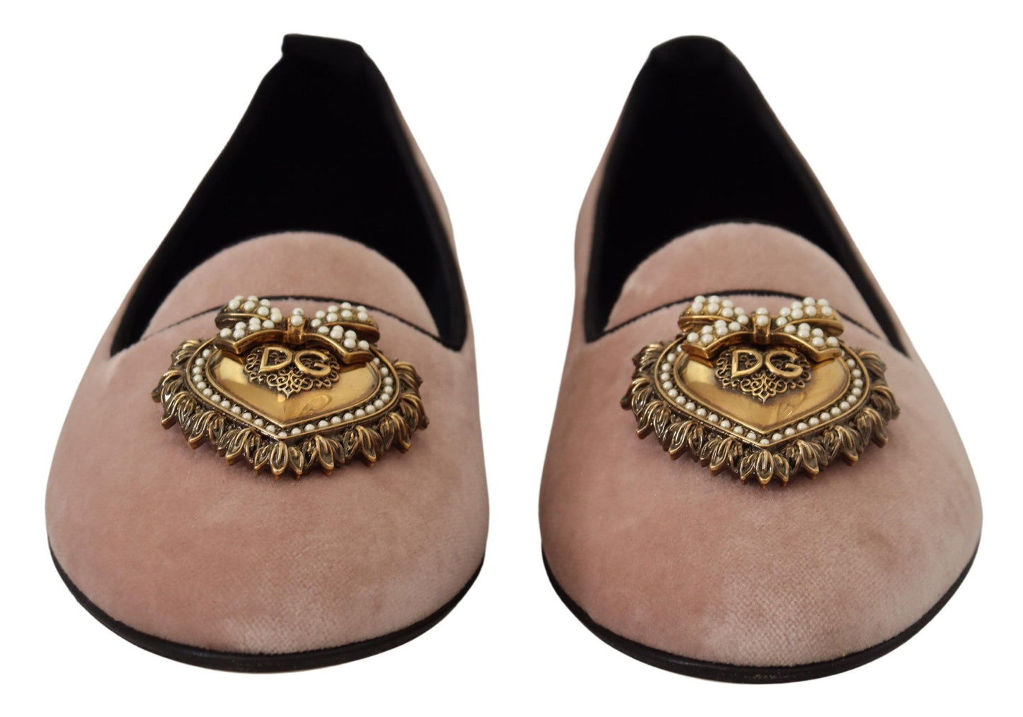 Dolce & Gabbana Elegant Pink Velvet Devotion Loafers