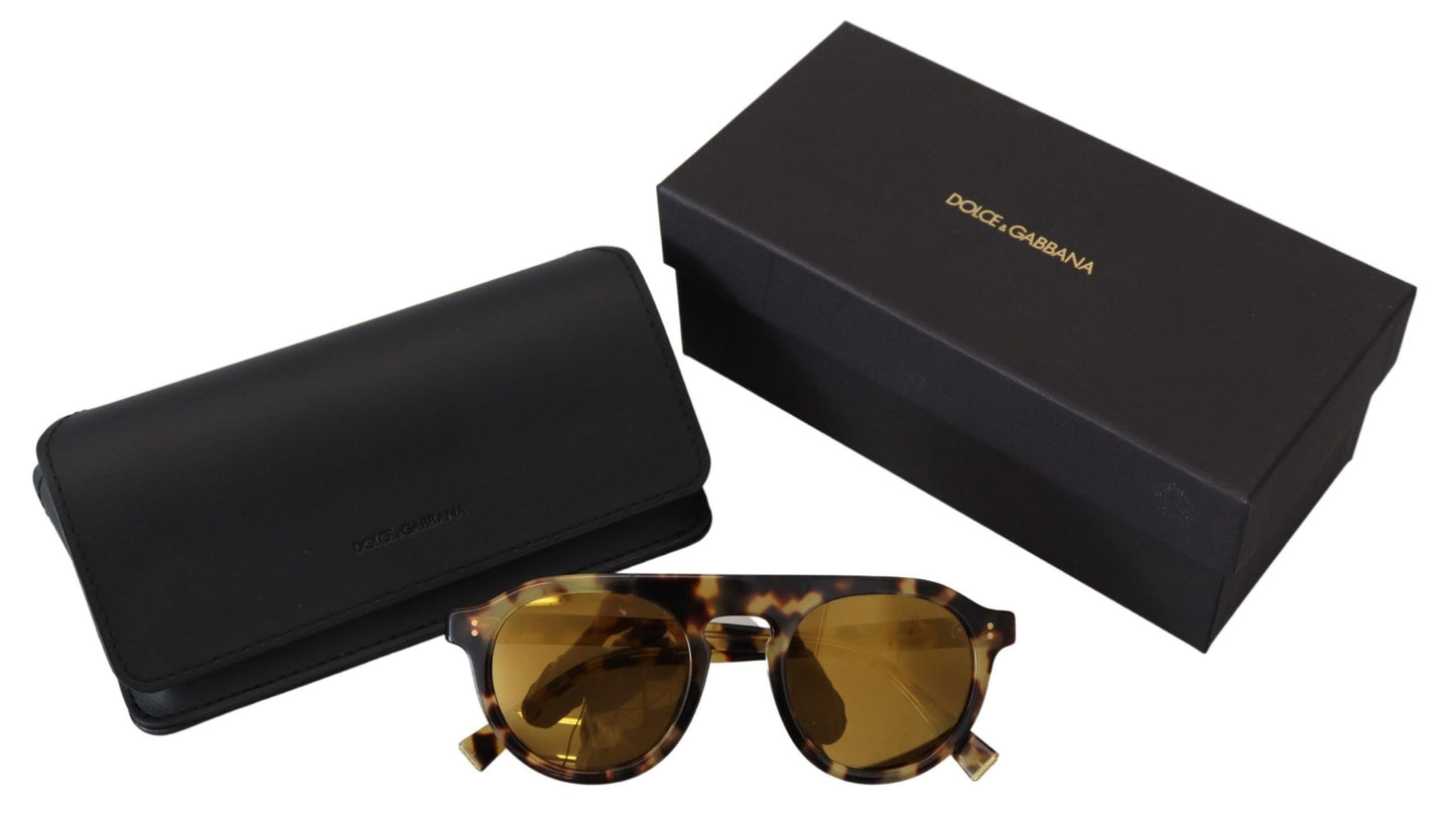 Dolce & Gabbana Chic Tortoiseshell Acetate Sunglasses