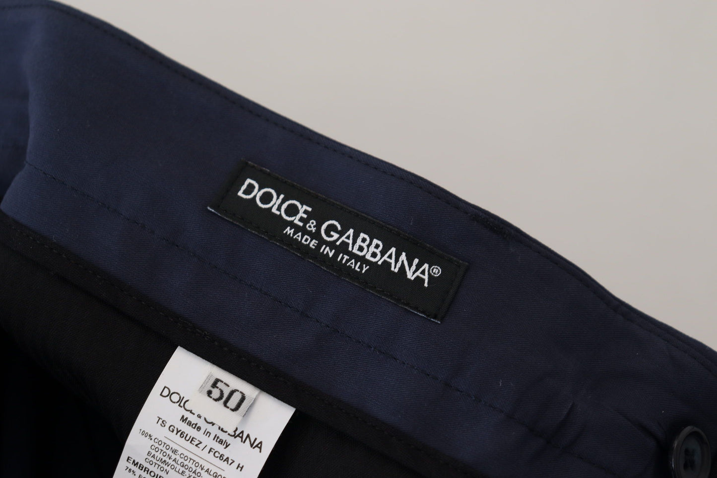 Dolce & Gabbana Chic Slim Fit Chinos in Blue