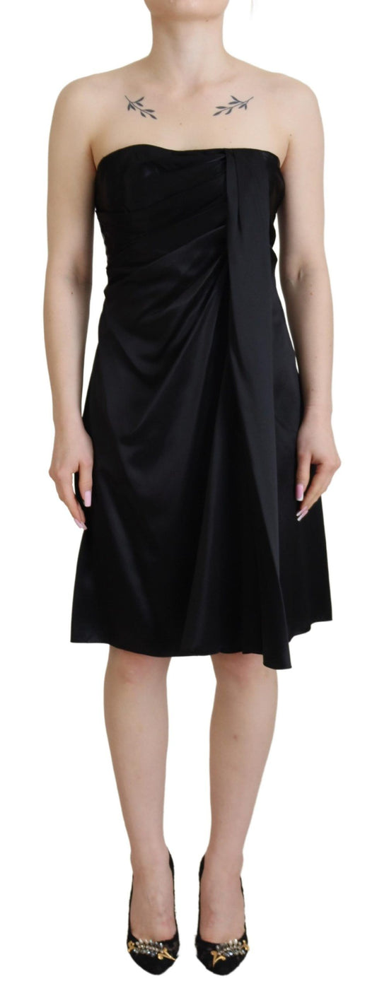 Dolce & Gabbana Elegant Black Silk Mini Sleeveless Dress