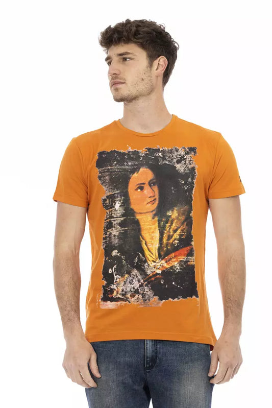 Trussardi Action Orange Cotton Men's T-Shirt