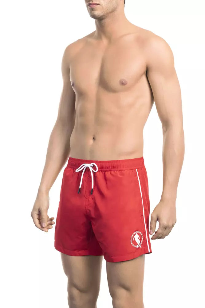 Bikkembergs Black Polyester Men Swimsuit