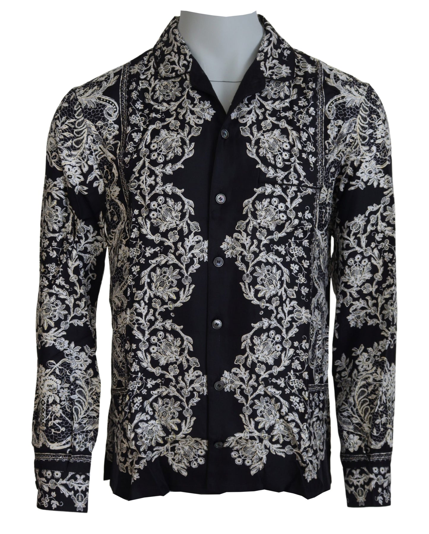 Dolce & Gabbana Elegant Satin Floral Baroque Shirt