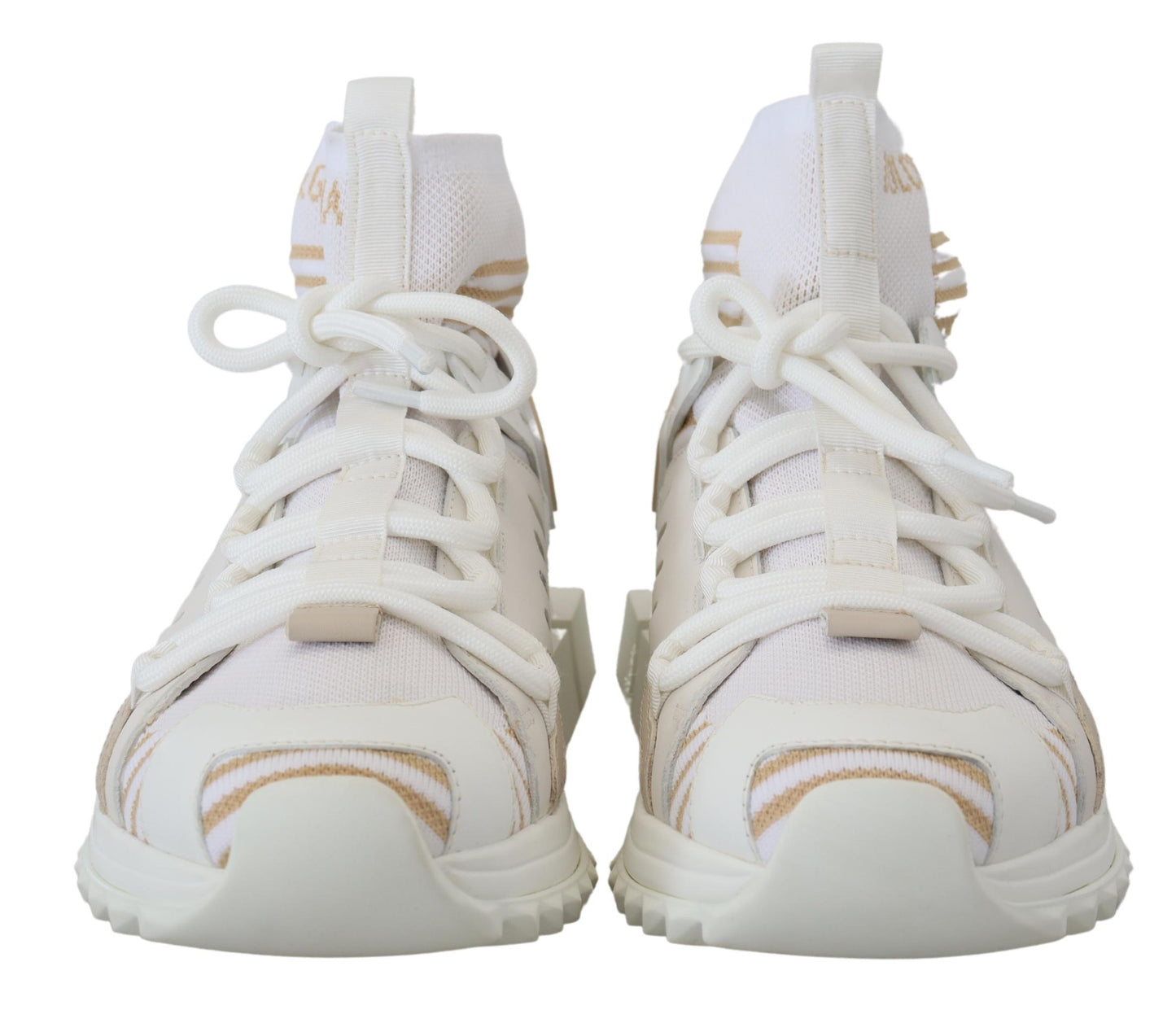 Dolce & Gabbana Elegant White Beige SORRENTO Sneakers