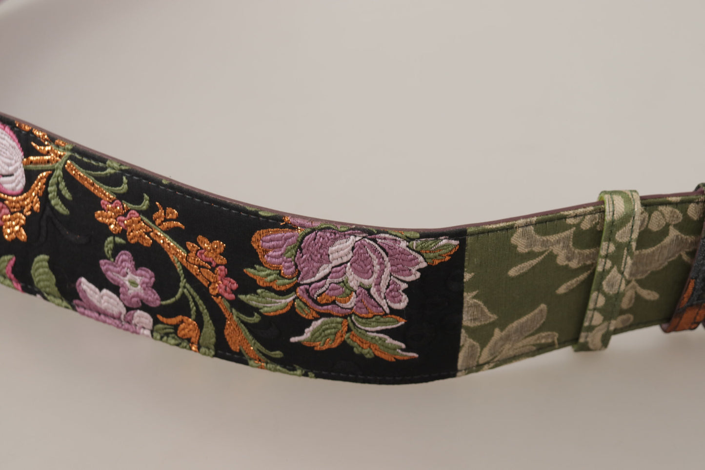 Dolce & Gabbana Elegant Multicolor Canvas-Leather Belt