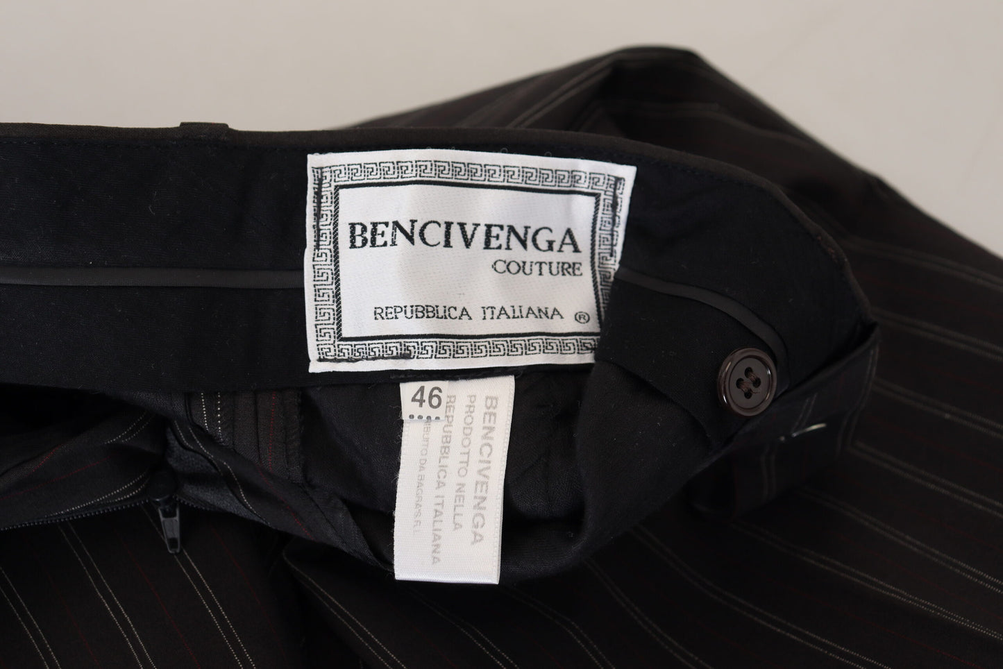 BENCIVENGA Elegant Striped Viscose Dress Pants for Men