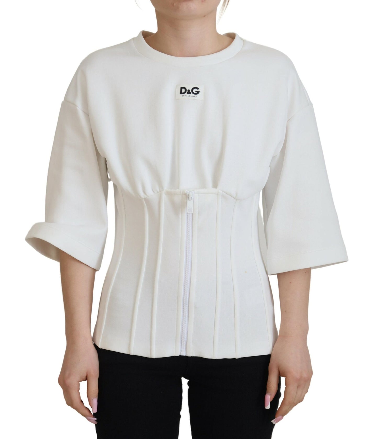 Dolce & Gabbana Elegant Corset Top T-Shirt Blouse