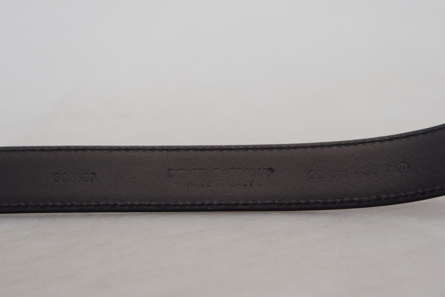 Dolce & Gabbana Elegant Black Calf Leather Belt