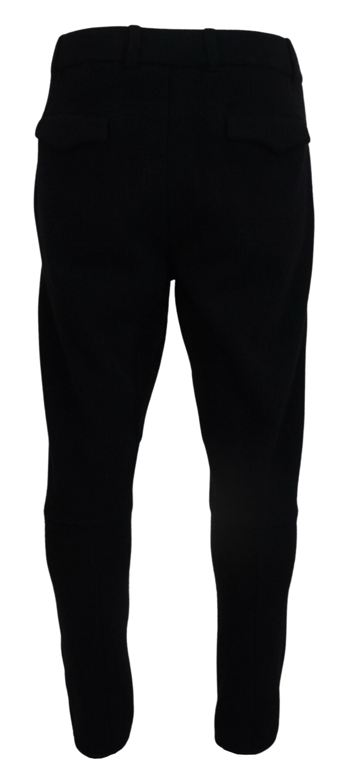 Dolce & Gabbana Elegant Black Tapered Wool Trousers