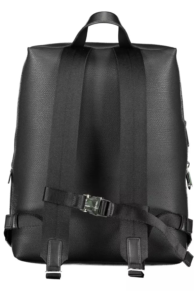 Calvin Klein Black Polyester Men Backpack