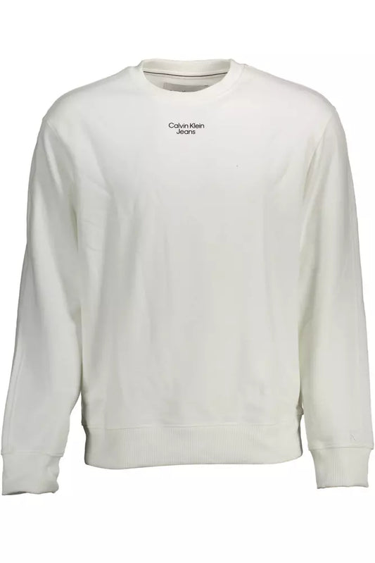 Calvin Klein White Cotton Men Sweater