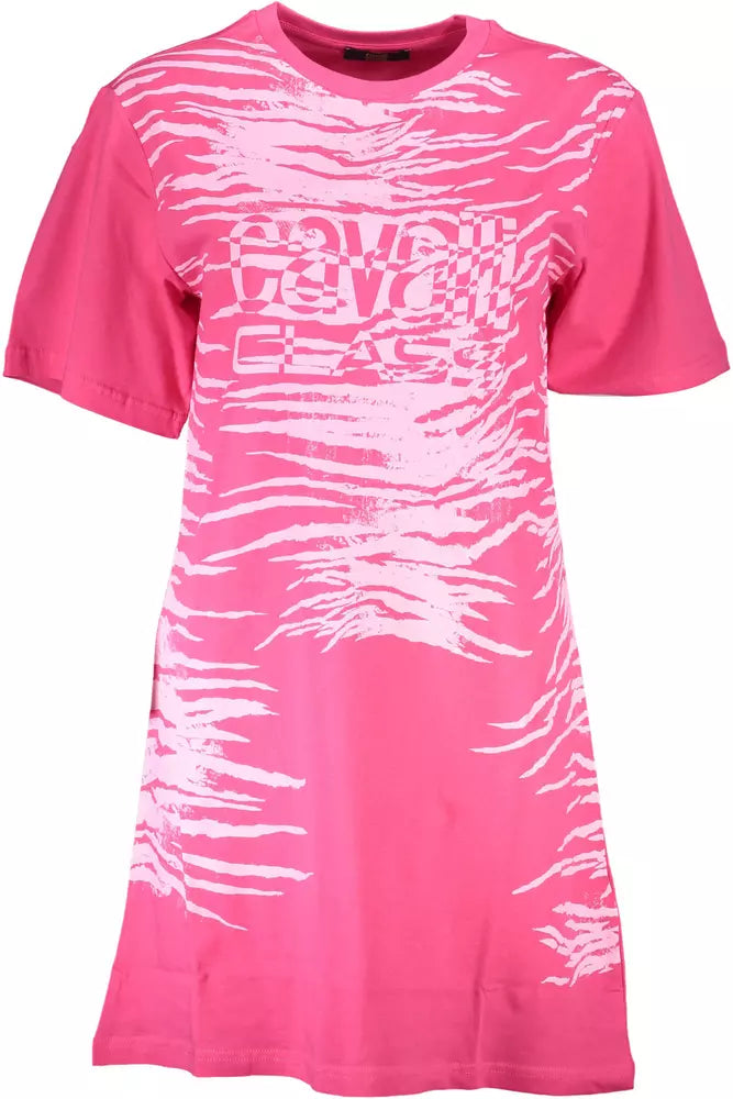 Cavalli Class Pink Cotton Women Dress