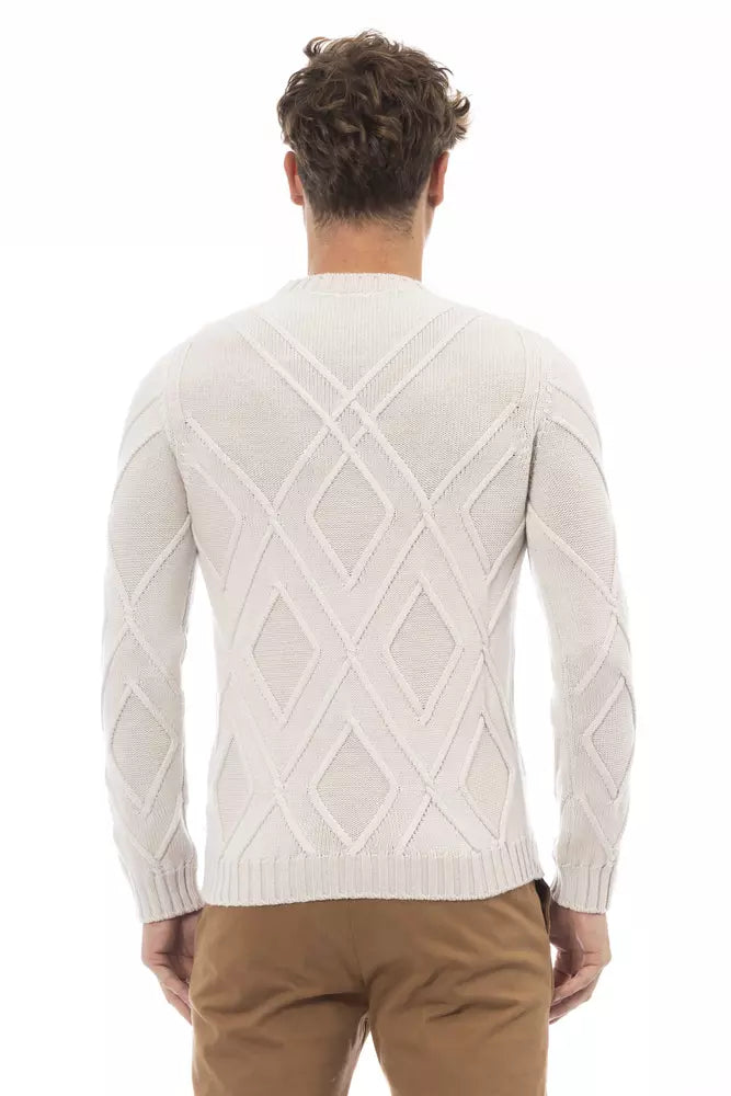 Alpha Studio Beige Merino Men Sweater