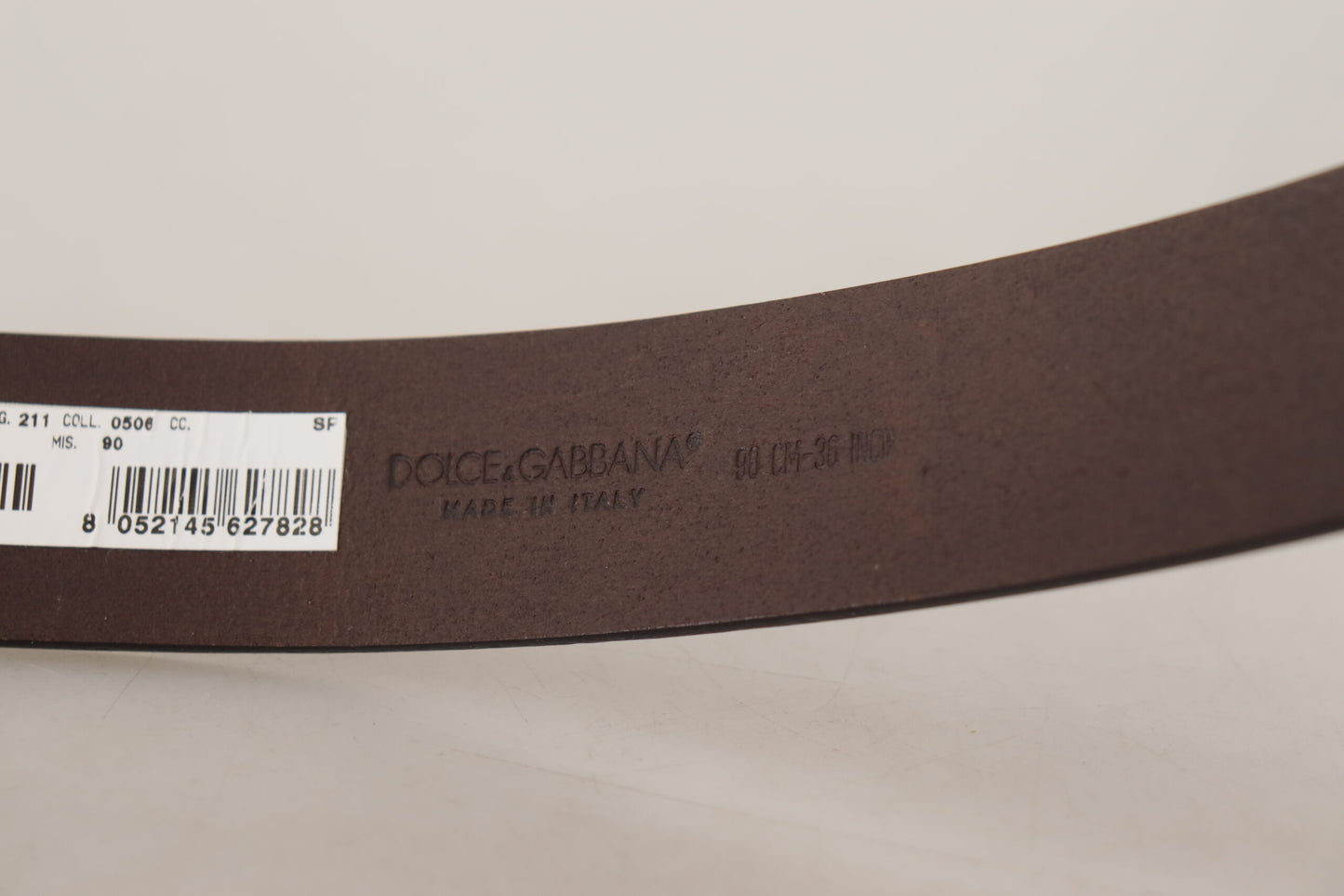 Dolce & Gabbana Elegant Dark Brown Leather Belt