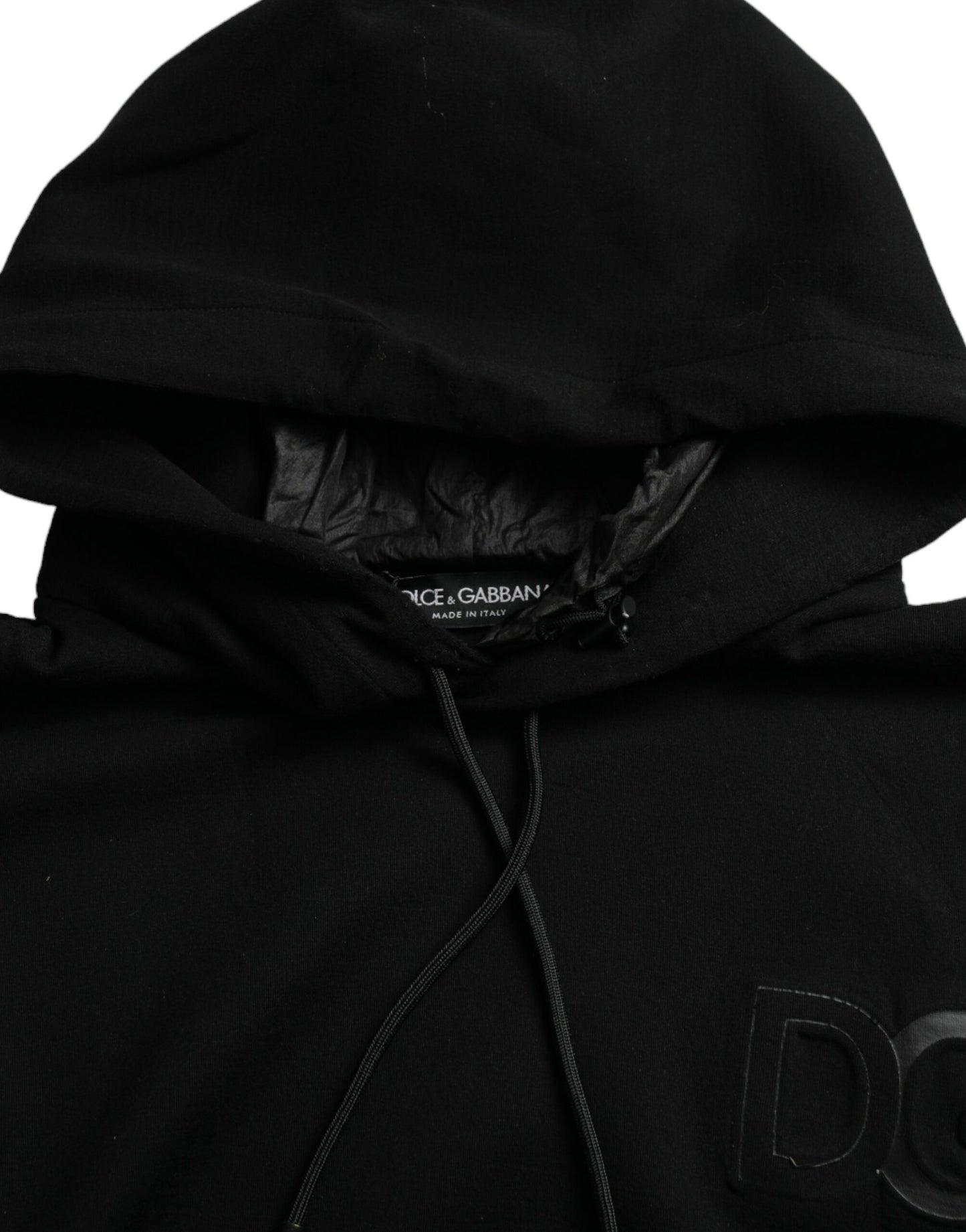 Dolce & Gabbana Elegant Black Hooded Pullover Sweater