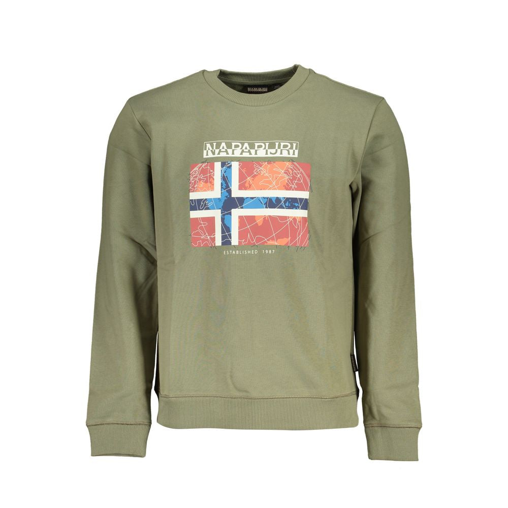 Napapijri Green Cotton Men Sweater