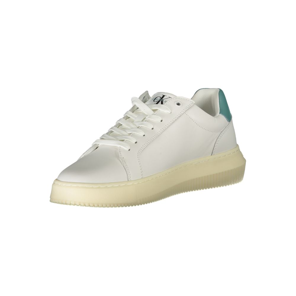 Calvin Klein Sleek White Sneakers with Eco-Conscious Design